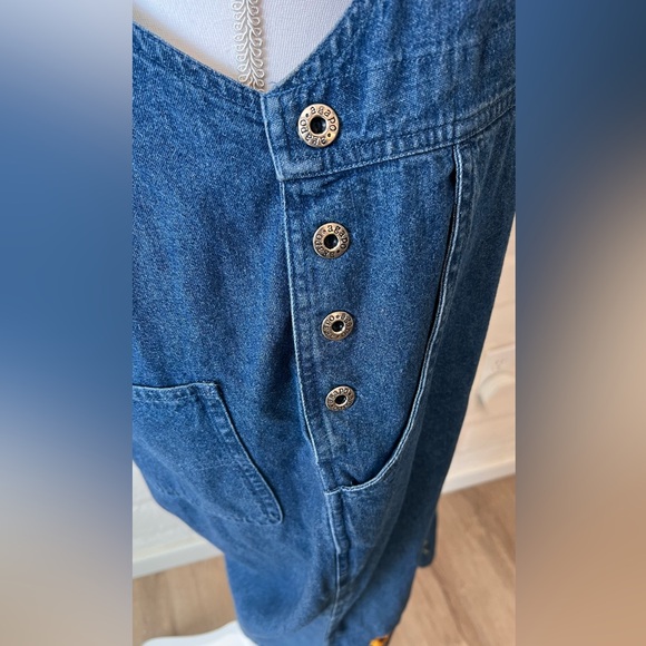 Vintage y2k Embroidered Denim Overalls by Agapo size large - Picture 5 of 9